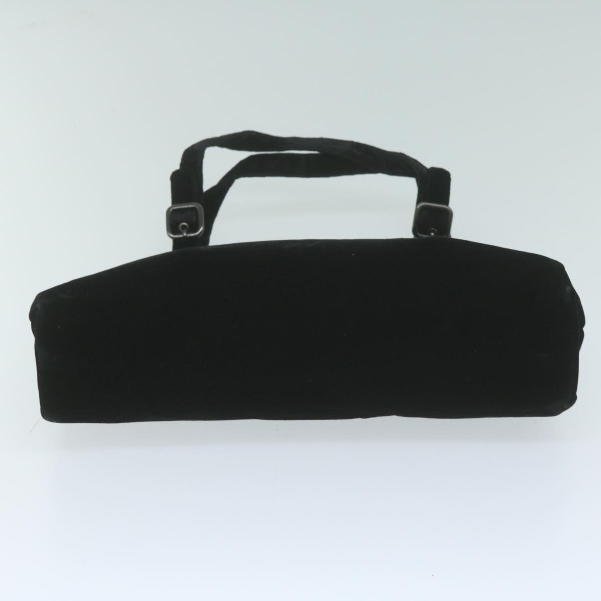 PRADA Shoulder Bag Velor Black Auth bs11715