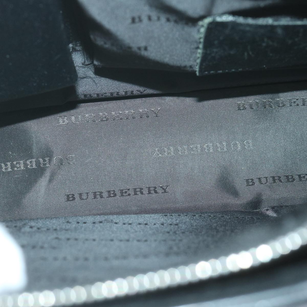 BURBERRY Business Bag Leather Black Auth bs11716