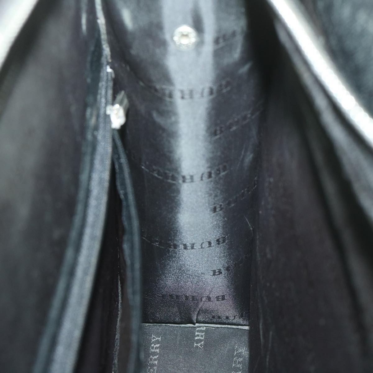 BURBERRY Business Bag Leather Black Auth bs11716