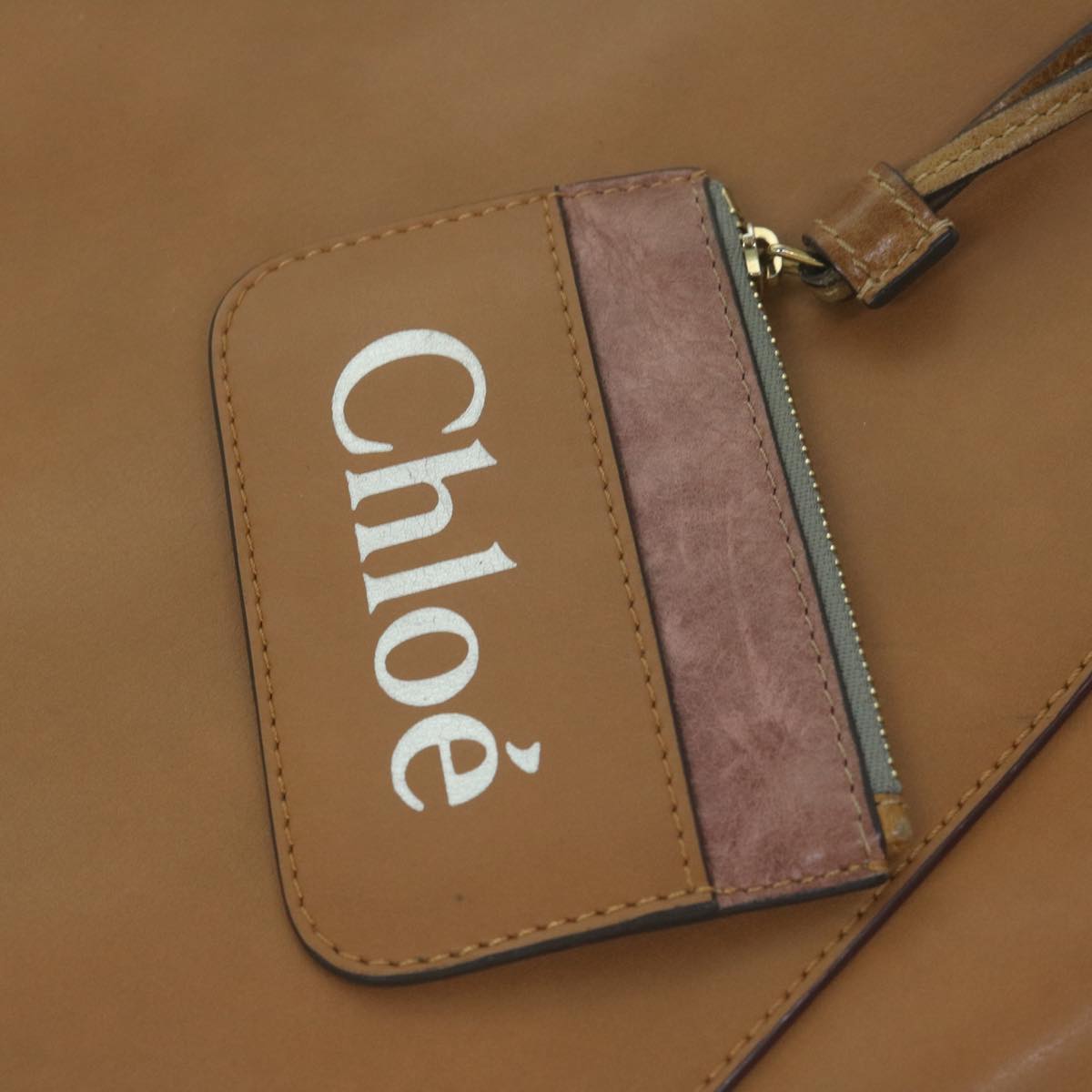 Chloe Shoulder Bag Leather Brown Auth bs11721