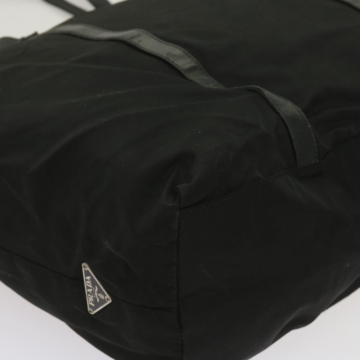 PRADA Tote Bag Nylon Black Auth bs11727
