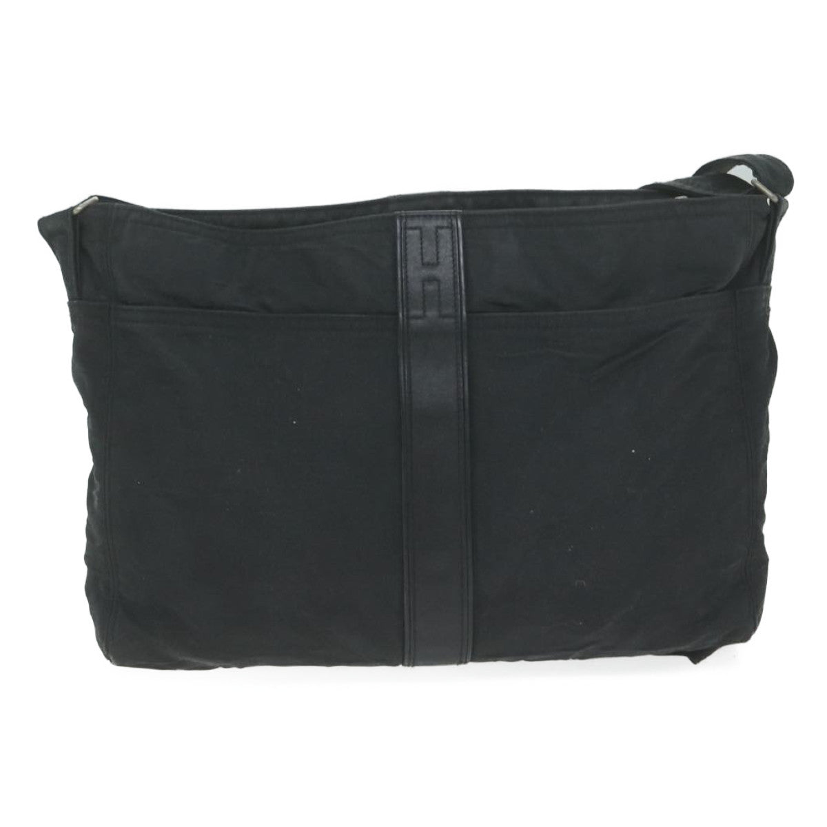 HERMES Acapulco Basas MM Shoulder Bag Nylon Black Auth bs11741 - 0