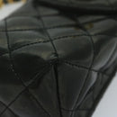 CHANEL Matelasse Chain Shoulder Bag Patent leather Black CC Auth bs11765-8