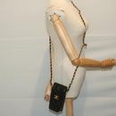 CHANEL Matelasse Chain Shoulder Bag Patent leather Black CC Auth bs11765-22