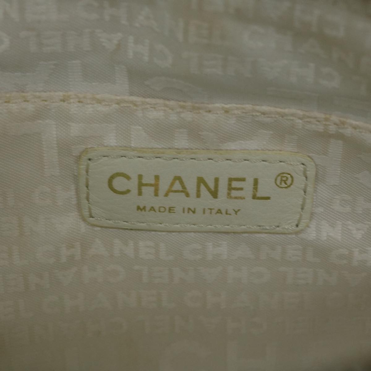 CHANEL Shoulder Bag Canvas Beige CC Auth bs11766