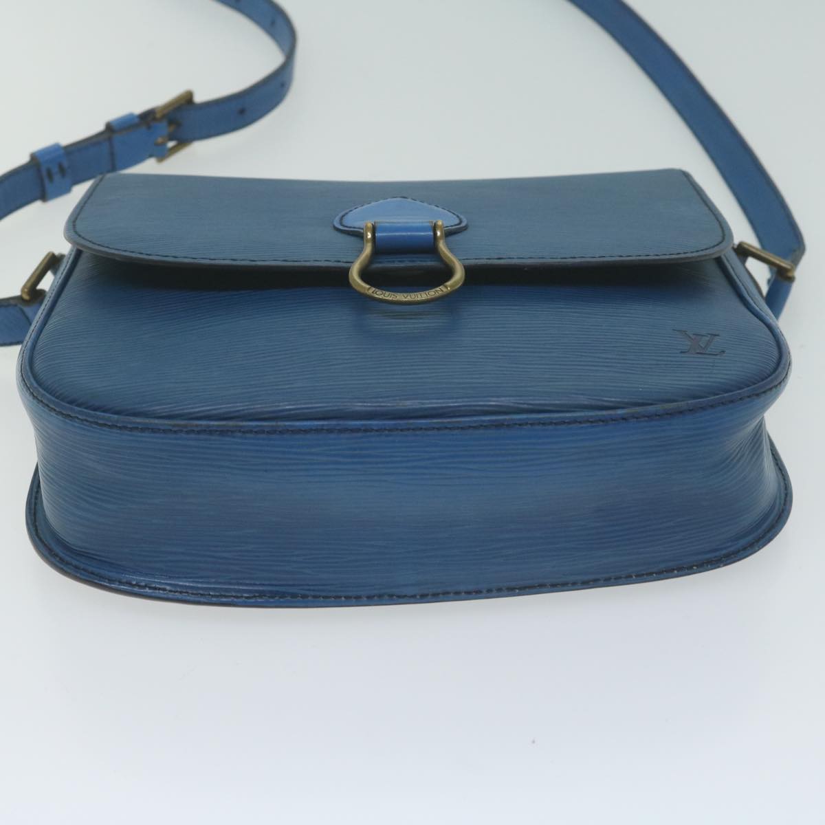 LOUIS VUITTON Epi Saint Cloud GM Shoulder Bag Blue M52195 LV Auth bs11771