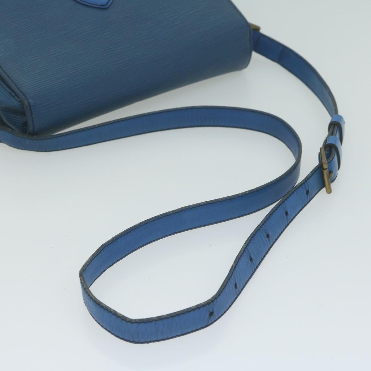 LOUIS VUITTON Epi Saint Cloud GM Shoulder Bag Blue M52195 LV Auth bs11771