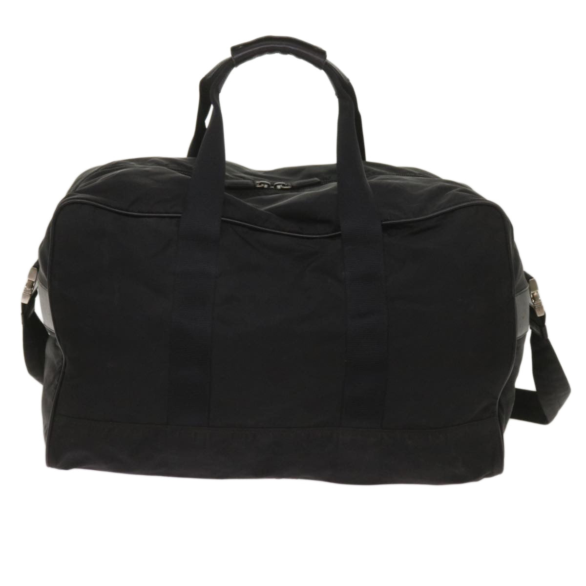 PRADA Boston Bag Nylon 2way Black Auth bs11802 - 0