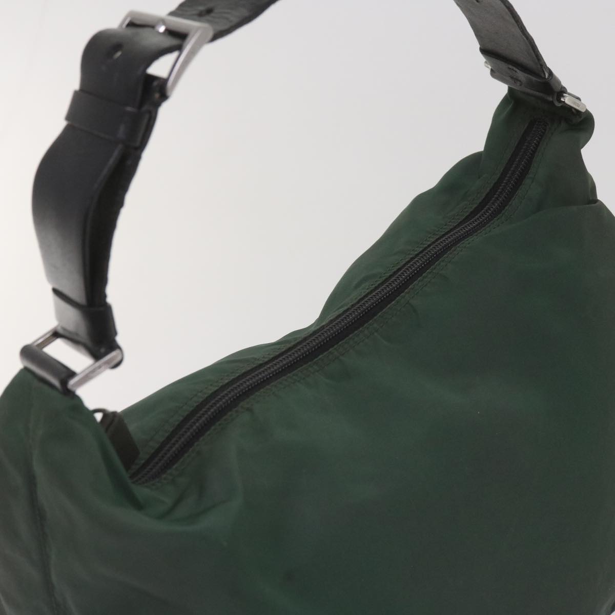 PRADA Shoulder Bag Nylon Green Auth bs11812