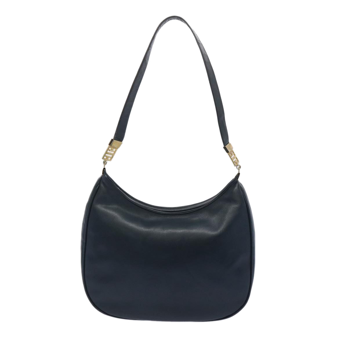 GIVENCHY Shoulder Bag Leather Navy Auth bs11816