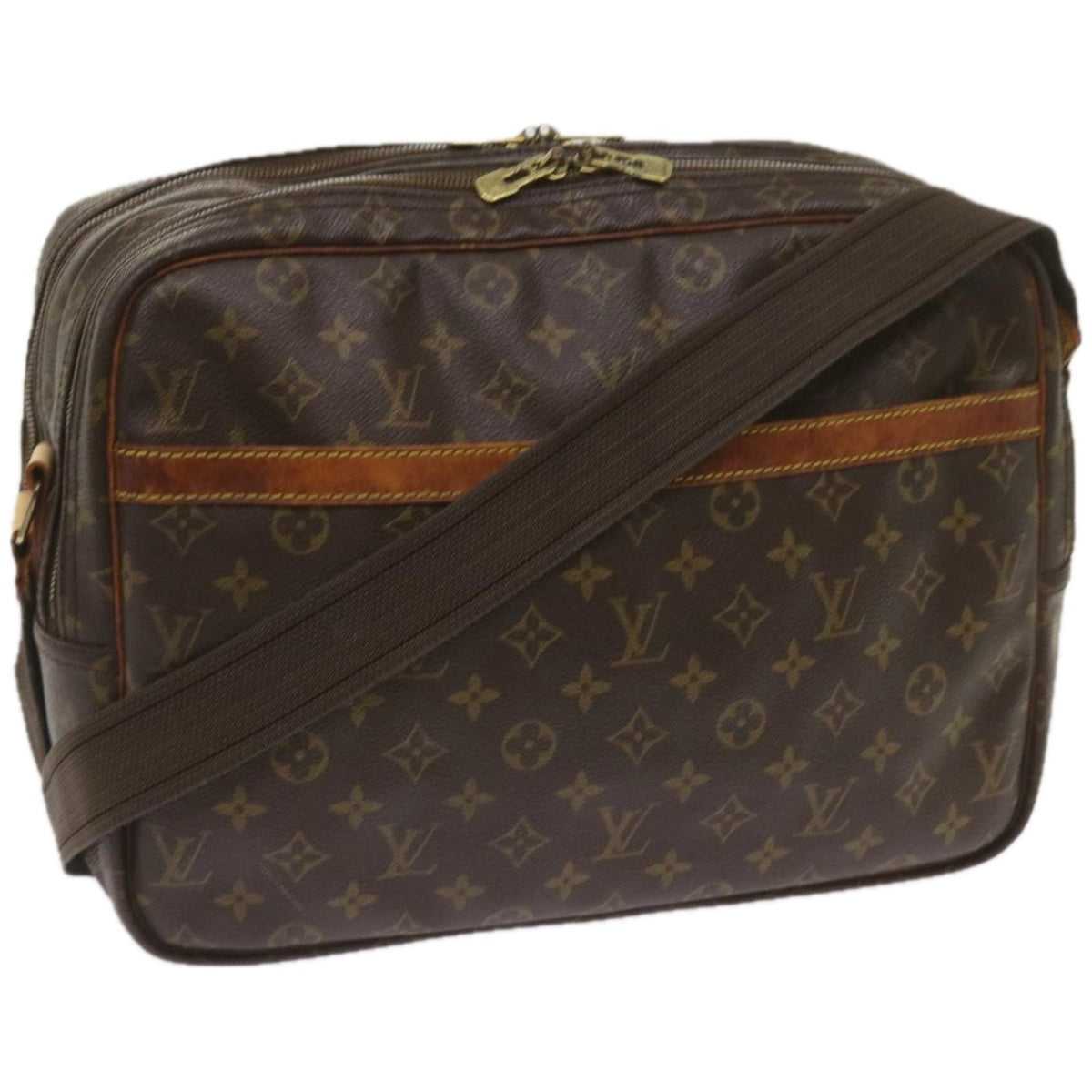 LOUIS VUITTON Monogram Reporter GM Shoulder Bag M45252 LV Auth bs11824