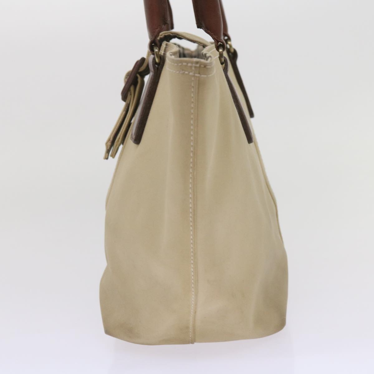 BURBERRY Tote Bag Canvas Beige Auth bs11831