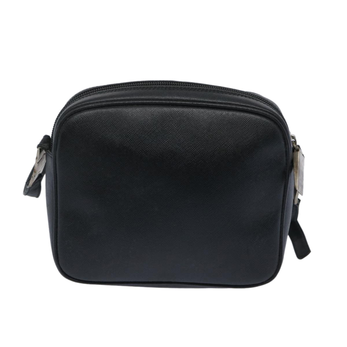 Salvatore Ferragamo Shoulder Bag Leather Black Auth bs11835
