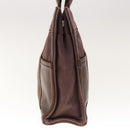 HERMES Fourre Tout PM Hand Bag Canvas Brown Auth bs11842-4