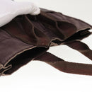 HERMES Fourre Tout PM Hand Bag Canvas Brown Auth bs11842-6