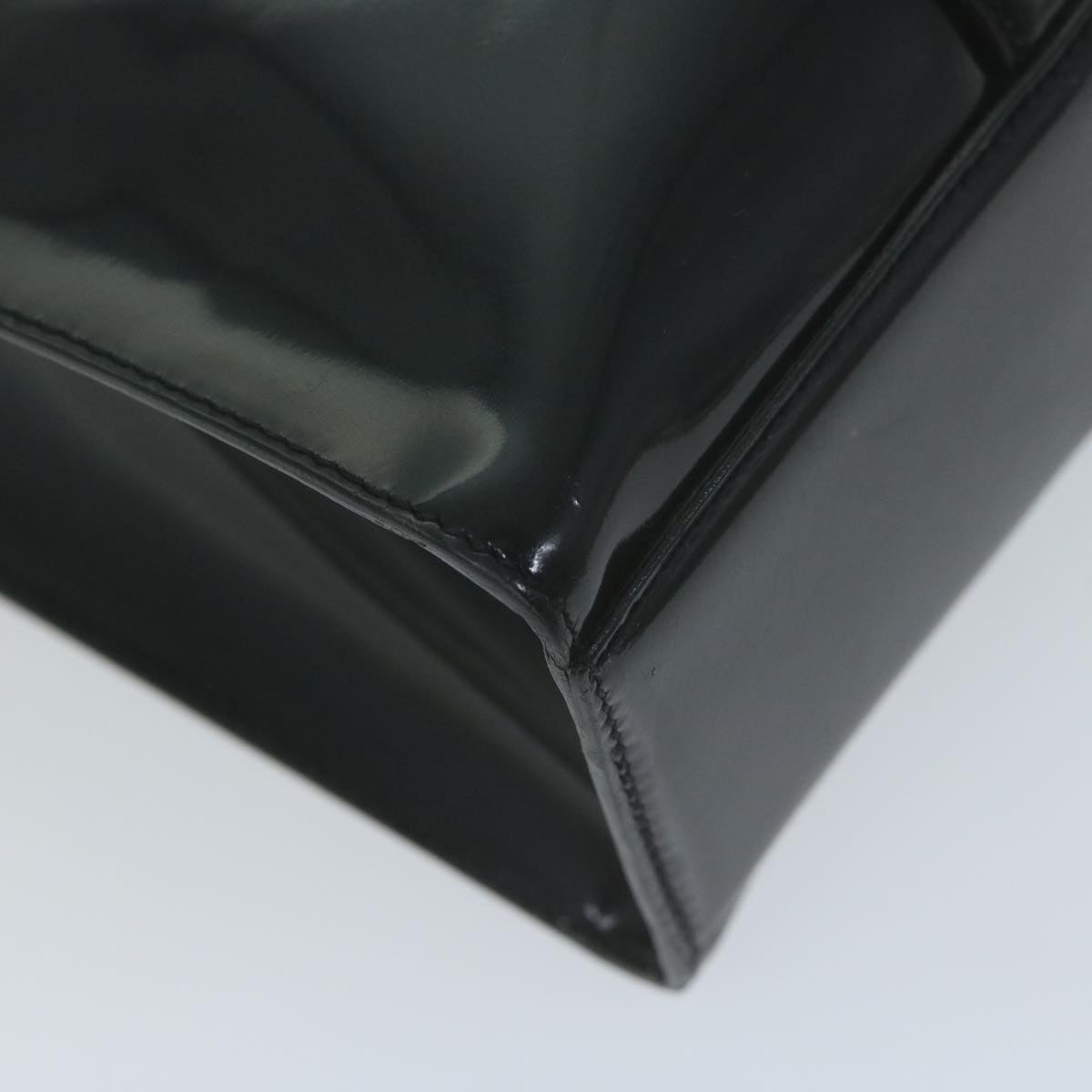 PRADA Shoulder Bag Patent leather Black Auth bs11846