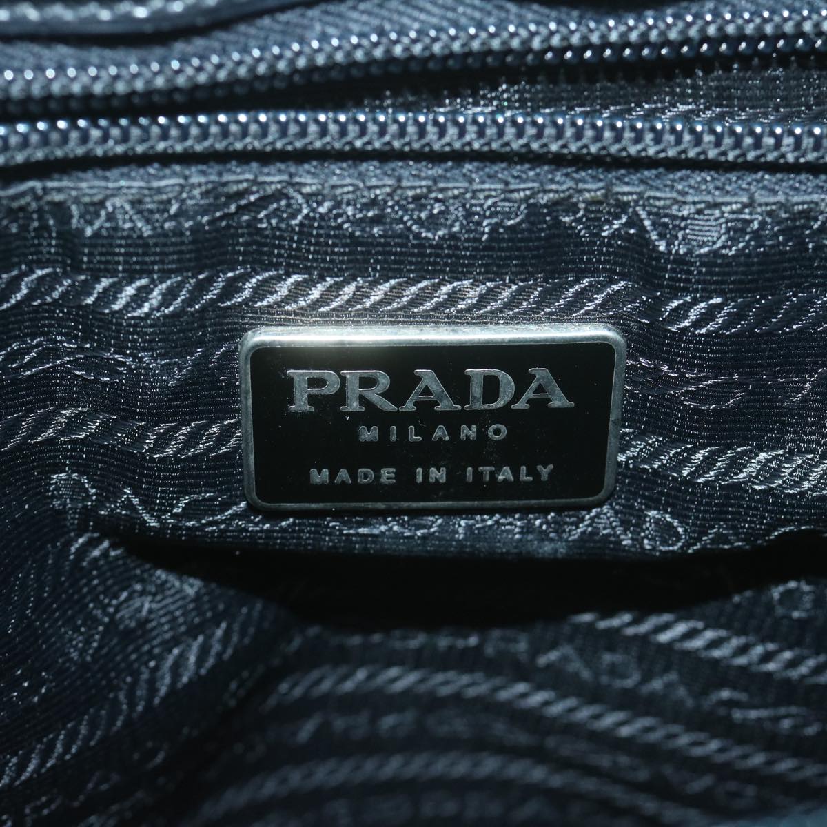 PRADA Shoulder Bag Patent leather Black Auth bs11846