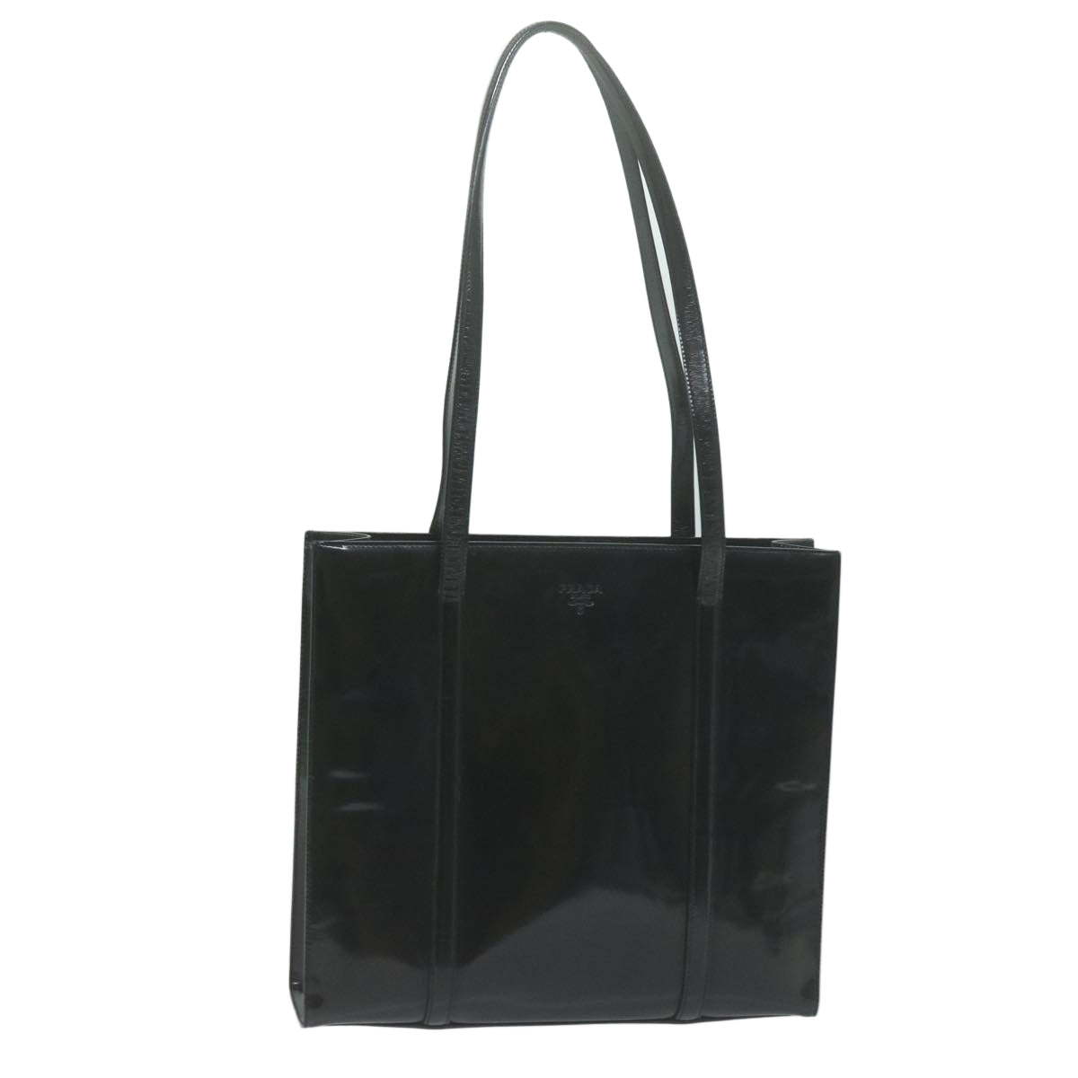 PRADA Shoulder Bag Patent leather Black Auth bs11846 - 0