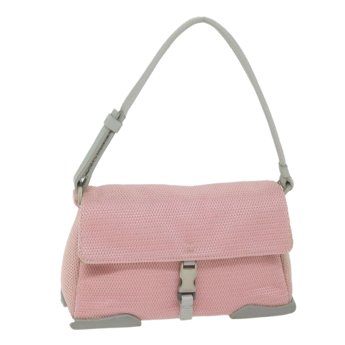 PRADA Hand Bag Nylon Pink Auth bs11848