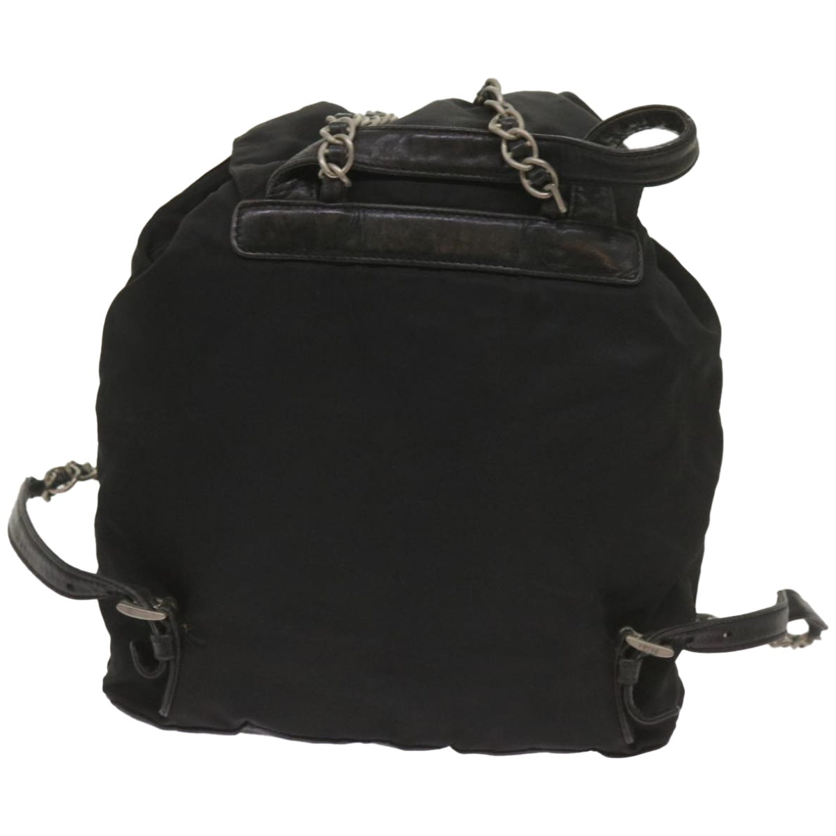 PRADA Chain Backpack Nylon Black Auth bs11857 - 0