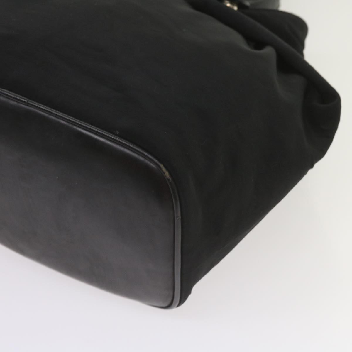 LOEWE Shoulder Bag Nylon Black Auth bs11865