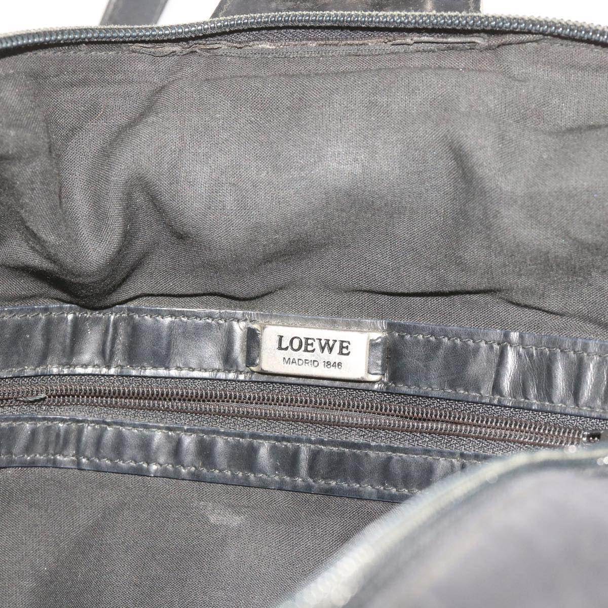 LOEWE Shoulder Bag Nylon Black Auth bs11865