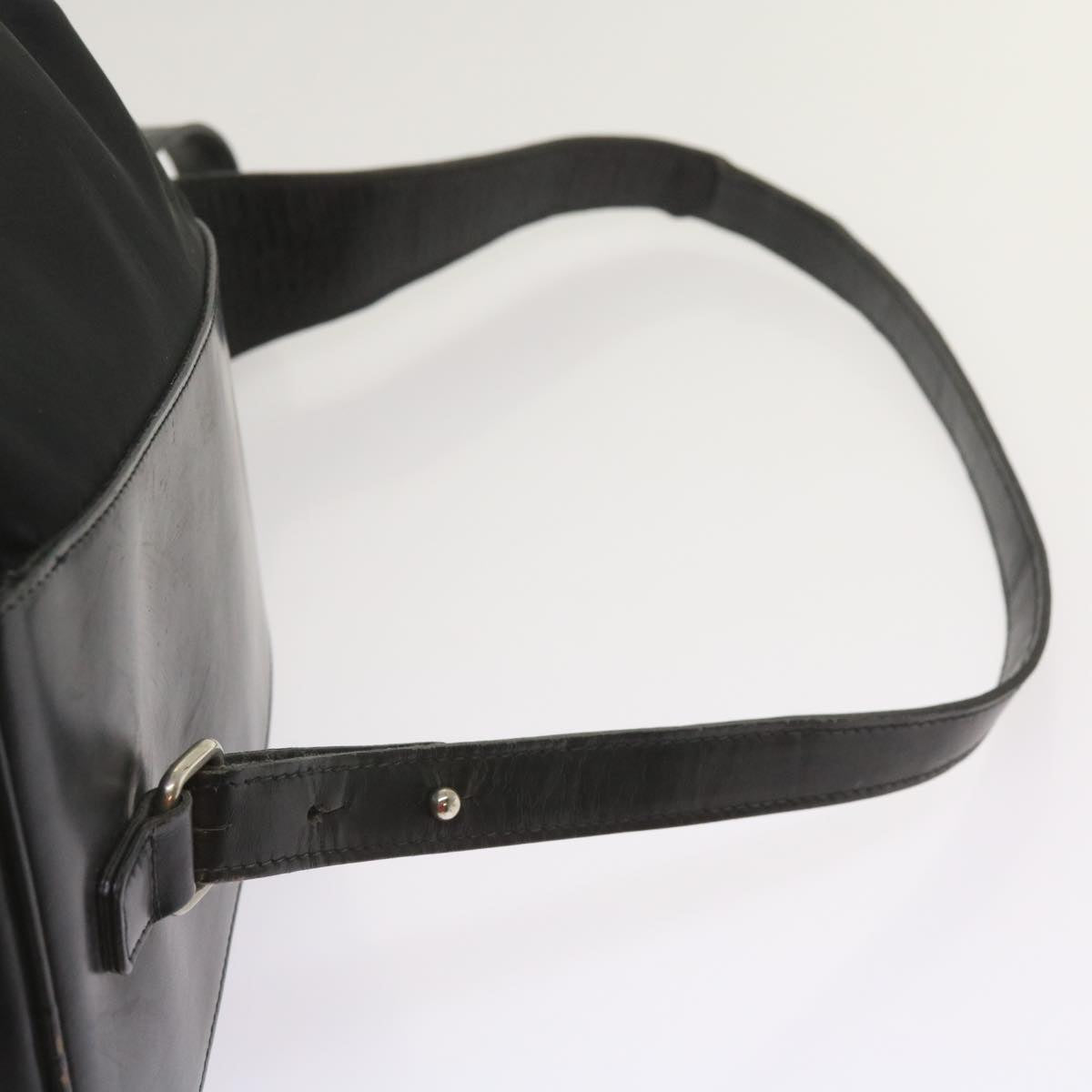 LOEWE Shoulder Bag Nylon Black Auth bs11865