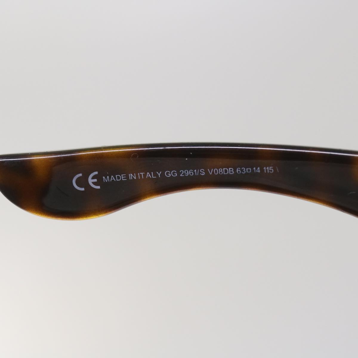 GUCCI Sunglasses plastic Brown Auth bs11868