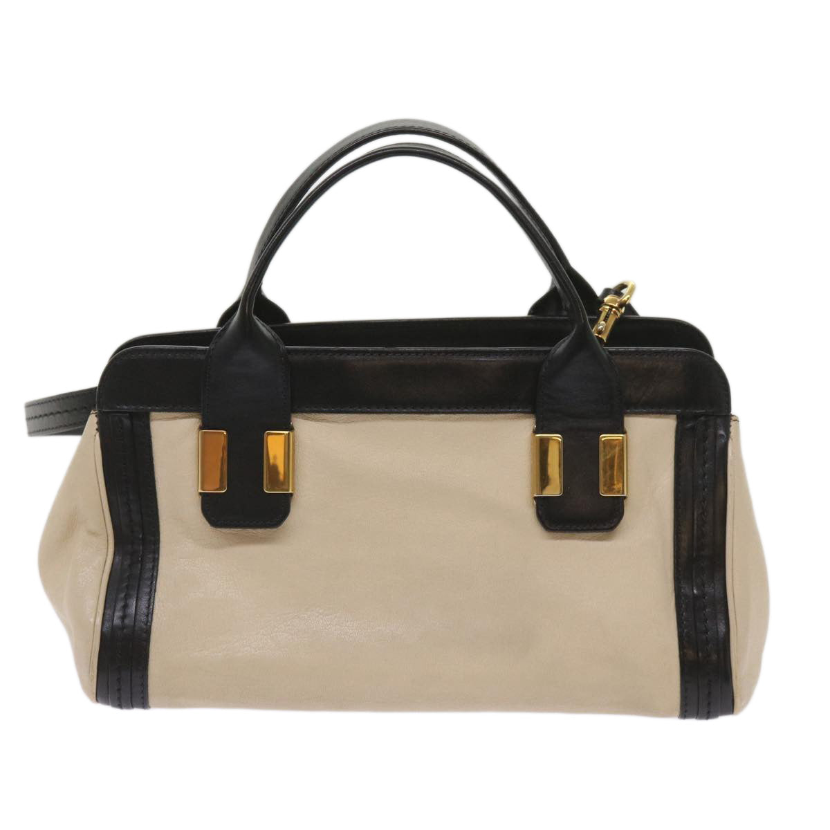 Chloe Alice Hand Bag Leather 2way Beige 04 14 63 65 Auth bs11871 - 0