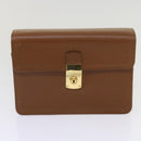 GIVENCHY Clutch Bag Leather 2Set Black Brown Auth bs11874-13