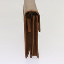 GIVENCHY Clutch Bag Leather 2 Set Black Brown Auth bs11874-16