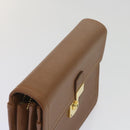 GIVENCHY Clutch Bag Leather 2 Set Black Brown Auth bs11874-17