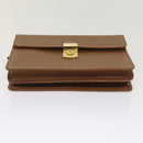 GIVENCHY Clutch Bag Leather 2 Set Black Brown Auth bs11874-18