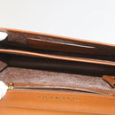 GIVENCHY Clutch Bag Leather 2 Set Black Brown Auth bs11874-23