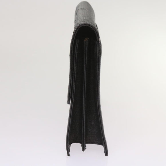 GIVENCHY Clutch Bag Leather 2Set Black Brown Auth bs11874