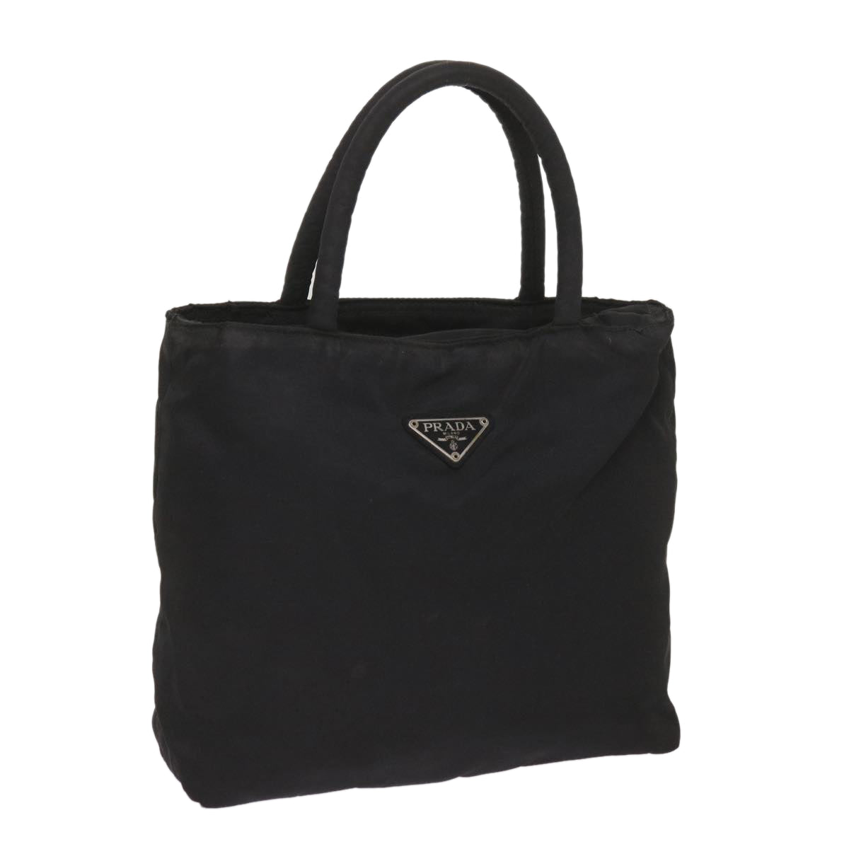 PRADA Hand Bag Nylon Black Auth bs11887