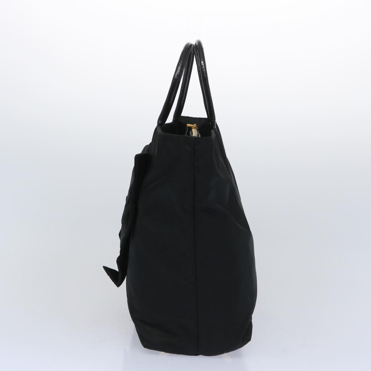 PRADA Hand Bag Nylon Black Auth bs11888
