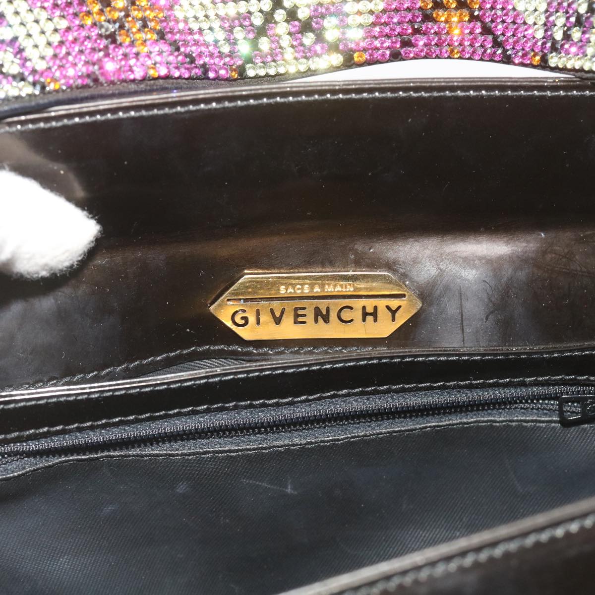 GIVENCHY Shoulder Bag Leather Black Auth bs11891