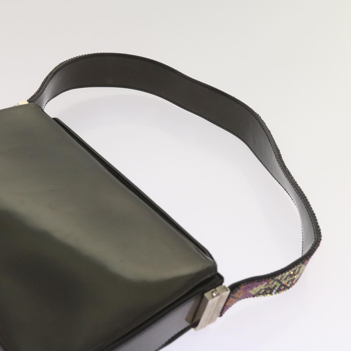GIVENCHY Shoulder Bag Leather Black Auth bs11891