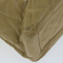 CHANEL Shoulder Bag Patent leather Beige CC Auth bs11893-10