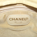 CHANEL Shoulder Bag Patent leather Beige CC Auth bs11893-18