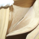 CHANEL Shoulder Bag Patent leather Beige CC Auth bs11893-22