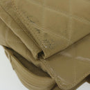 CHANEL Shoulder Bag Patent leather Beige CC Auth bs11893-7