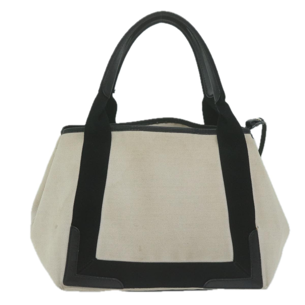 BALENCIAGA Tote Bag Canvas White Black 339933 Auth bs11907 - 0