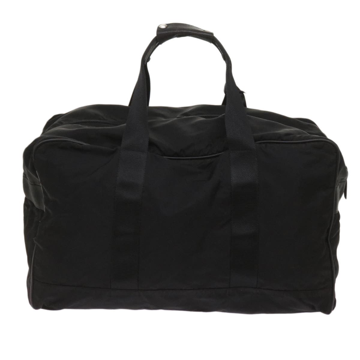 PRADA Boston Bag Nylon Black Auth bs11912