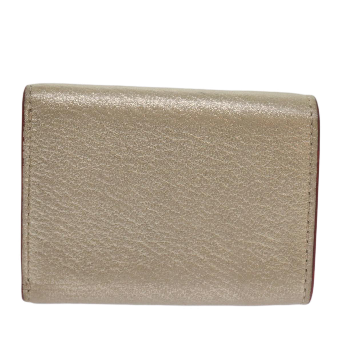 Miu Miu Wallet Leather Gold Tone Auth bs11934 - 0