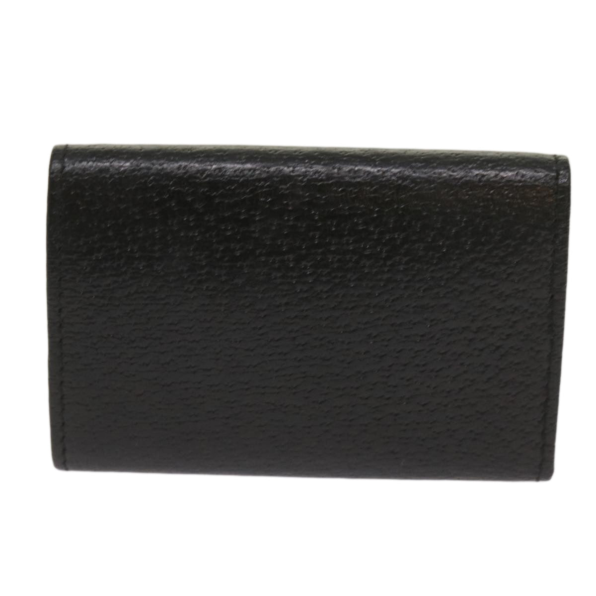GUCCI Key Case Leather Black Auth bs11936