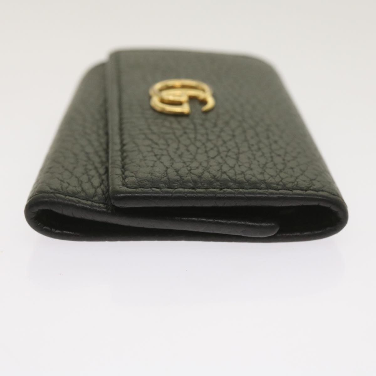 GUCCI GG Marmont Key Case Leather Black 456118 Auth bs11937