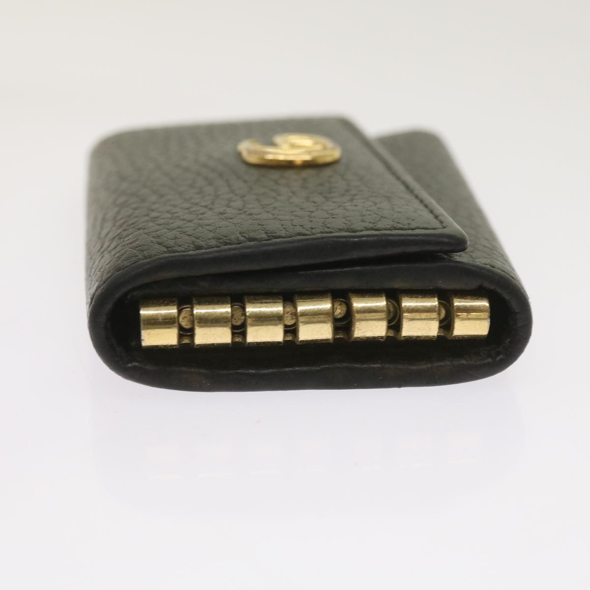 GUCCI GG Marmont Key Case Leather Black 456118 Auth bs11937