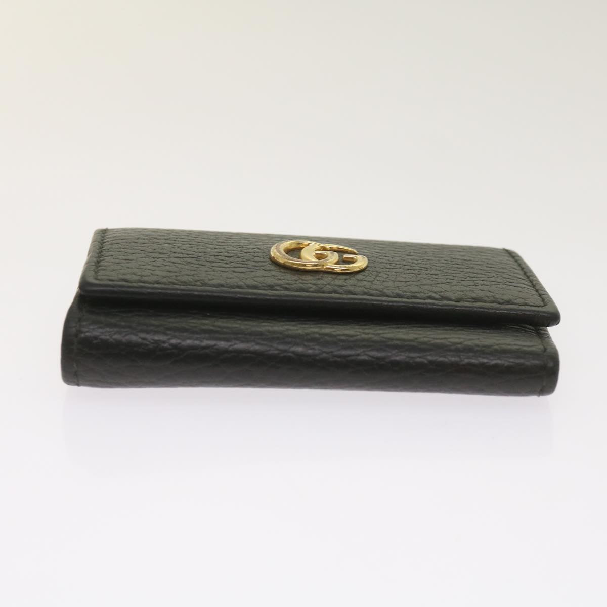 GUCCI GG Marmont Key Case Leather Black 456118 Auth bs11937